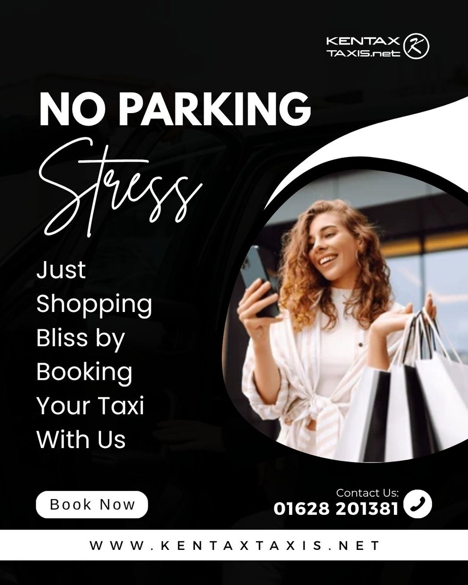 KentaxTaxis's tweet image. No parking stress, just shopping bliss!
Book your taxi with Kentax, and enjoy your shopping trip without the worry of parking!

Book Now
☎️01628 201381
🌐kentaxtaxis.net/online-booking/

#KentaxTaxis #BookNow #ContactUs #TaxiServices #TravelPlans #Shopping
