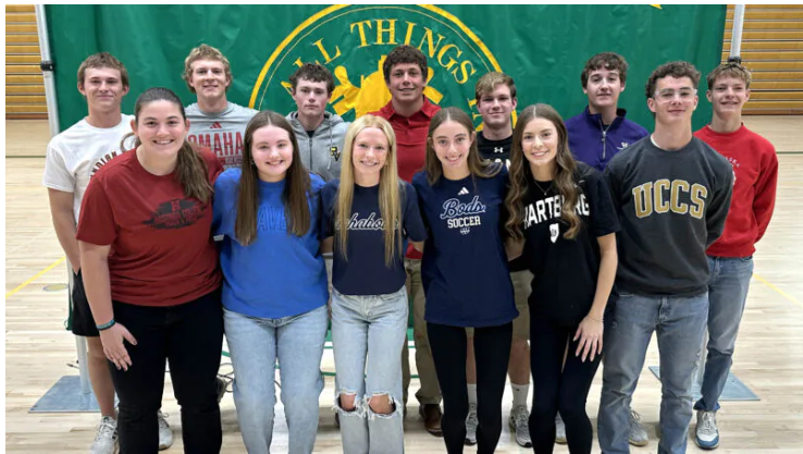 This morning, Pius X High School honored these 13 student-athletes and their commitment to continue their academic and athletic careers in college at our Spring Athletic Recognition Ceremony.  Once a Bolt, always a Bolt⚡️
Bios for each of them to follow.