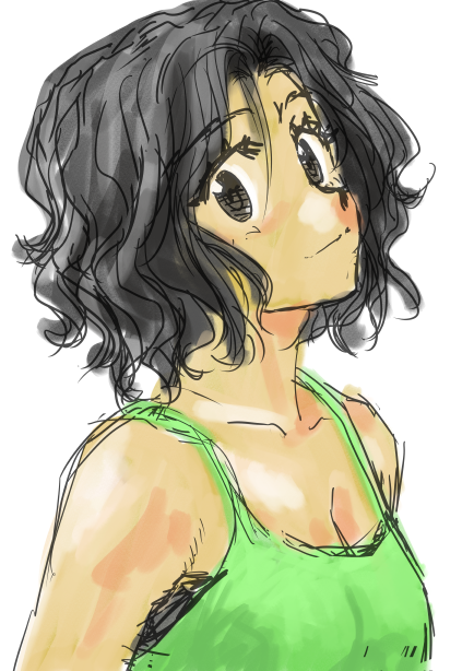 久しぶりのイラスト　夏コミのネームぼちぼち進めてます　＃amagami 　#アマガミ　＃棚町薫
