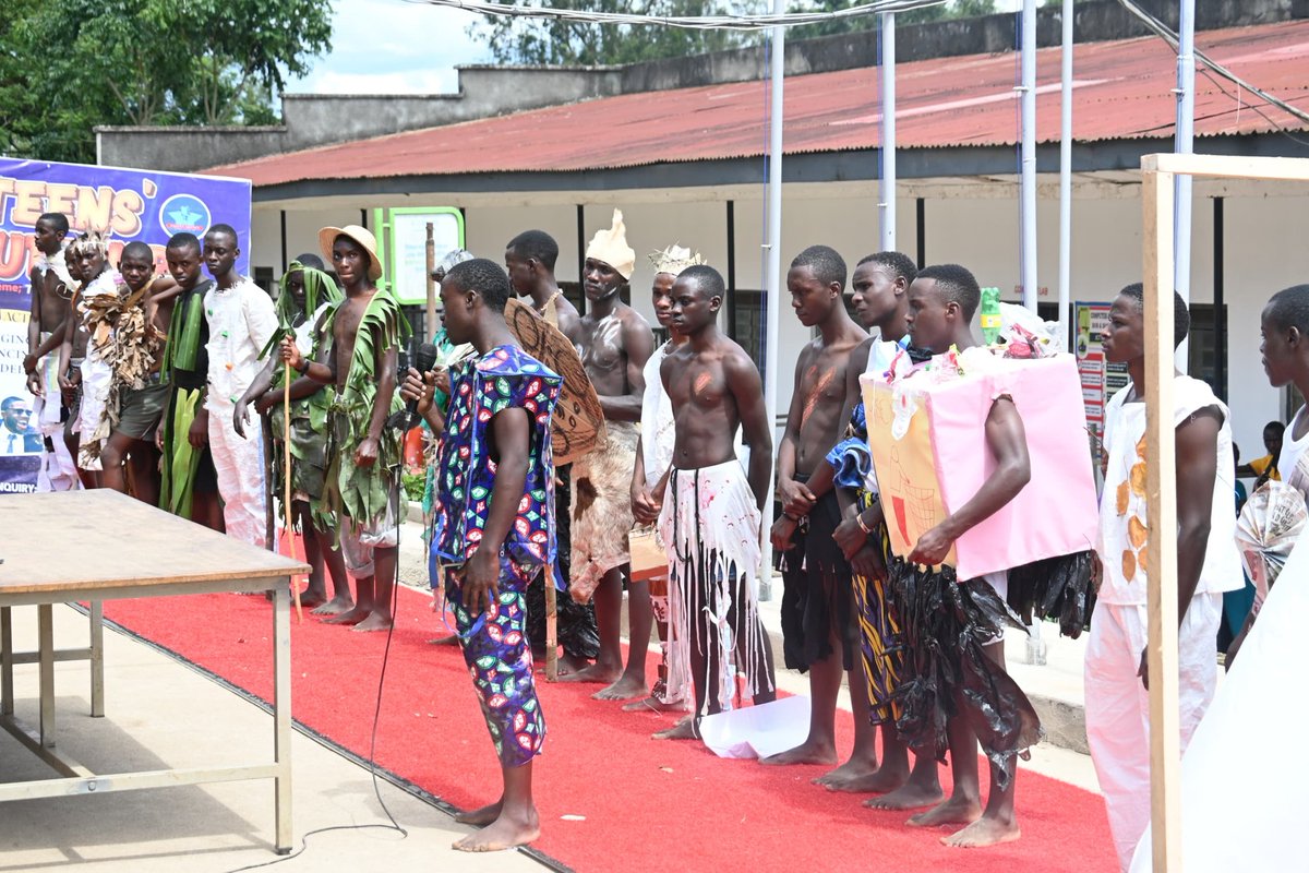 ttsuganda's tweet photo. Under the theme Turning pain into purpose, female and male models of Teens Talent Search 2026 showcased creative attires that resonated with their pain and purpose. They were not just outfits but testaments of what these learners have gone through and what they hope for. https://t.co/QyZcM5yi0V