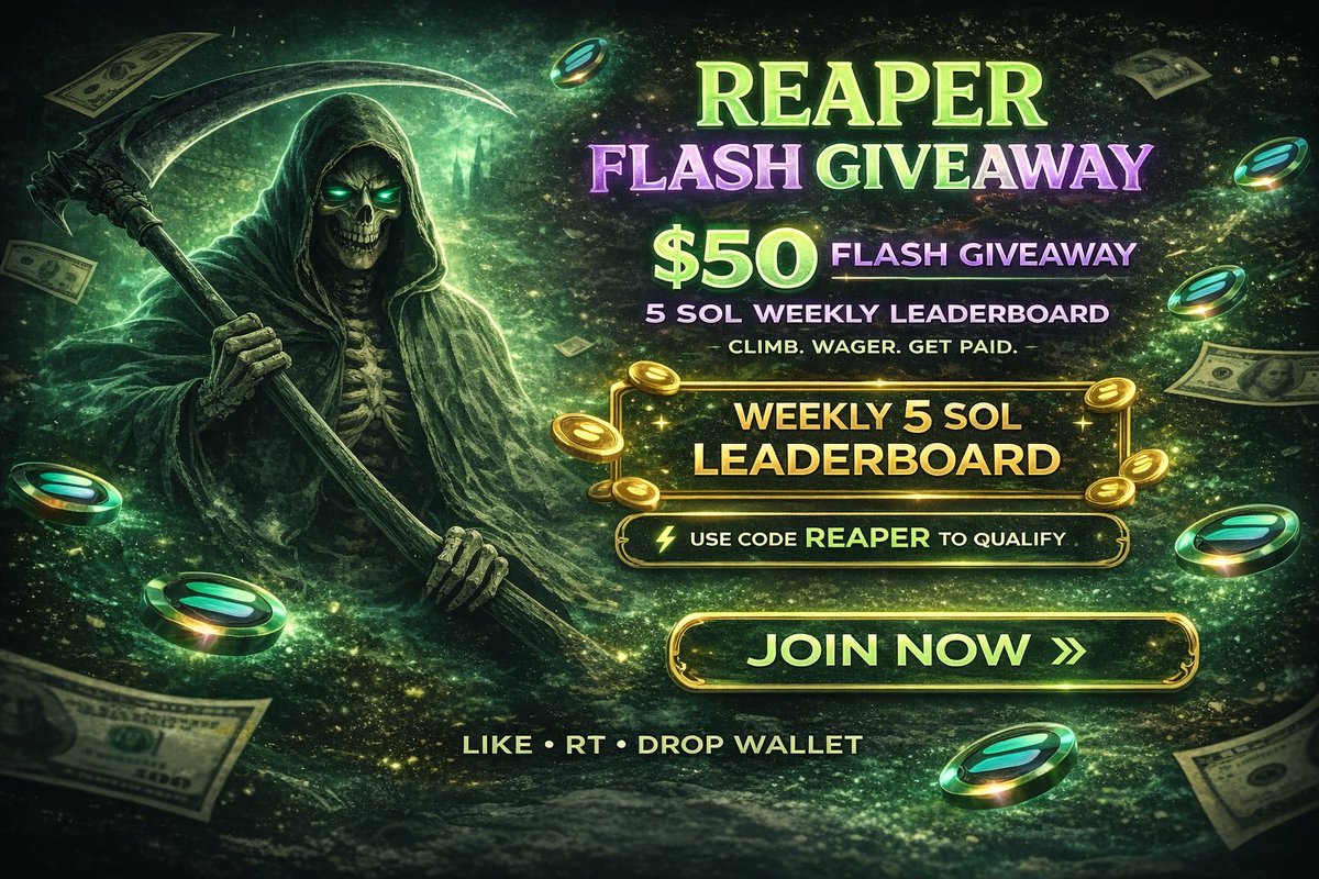 💀 $50 UP FOR GRABS RIGHT NOW

⏳ 24 HOURS — THAT’S IT

I’m sending it to one of you ⚡

LIKE ❤️ RETWEET 🔁 FOLLOW <a href="/xIamTheReaper/">XxIamTheReaperxX</a>

📈 5 SOL LEADERBOARD LIVE
 solpump.io/a/REAPER
👇 DROP WALLET OR MISS OUT

<a href="/cigarmalone/">Cigar</a> <a href="/Spumpio/">Spump.io</a>