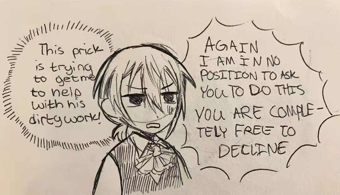 Kurotheroach's tweet photo. Ruikasa Sorcevalier comic that I forgot to post here (2/5)
#ruikasa #pjsk #sorcevalier https://t.co/9gZTa2SJVu
