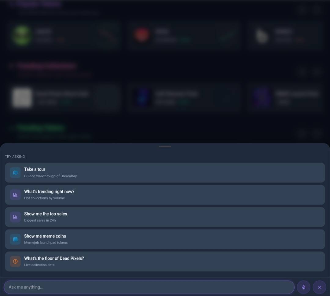 Imagine if your DreamBay AI guide could talk back in whale-speak 🌙🐳

You: “What’s undervalued rn?”
AI: “Bruh, check that Karate Kitties pool, it’s sleeping on moon fuel” 🐱🚀

Now imagine it had full personality mode.

What ridiculous or genius question would you actually ask
