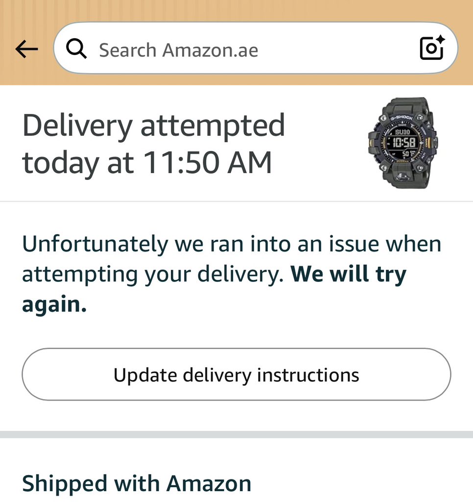 DwytNulod's tweet image. Dear @AmazonUAE 

Whoever is the delivery staff for the below product, please investigate... no phone call at all and delivery was updated as failed attempt. How is that possible ? what a joke ! #badservice