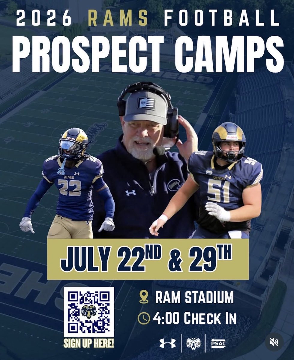 dspmd's tweet photo. Prospect Football Camps
@UVAFootball 
@coachreddix 
@BSU_Sports_Info 
@SURamsFootball 

Reach out to their site/ page and get your child in camp https://t.co/klDfoZQPVY