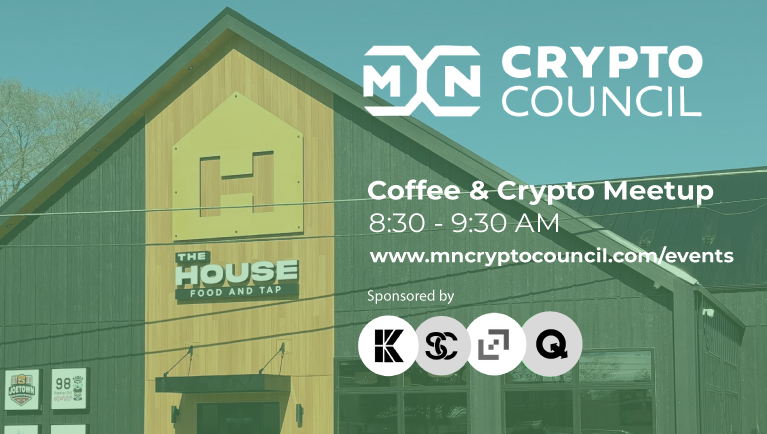 mncryptocouncil's tweet image. 🚨 Tomorrow: MN Crypto Council Meetup 🚨

8:30 AM @ The House Food &amp;amp; Tap
☕ Free coffee for members
👉 RSVP: lnkd.in/ggwjy8ag

Thanks to our sponsors: @justforkrypto  | @tripquestai | @SpencerFane | @stcloudfcu 

#MNcrypto #CryptoMeetup #Blockchain #Bitcoin