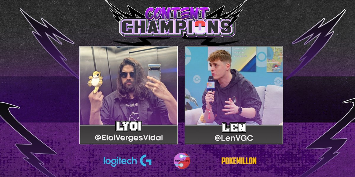 🏆 ¡COMIENZA POKÉMON CONTENT CHAMPIONS! 🏆

Ha llegado el momento de revelar a los jugadores de este evento.

Arrancamos con los encargados de dar vida a este proyecto, vuestros organizadores: 🎙️ <a href="/EloiVergesVidal/">Eloi Vergés Vidal / Lyoi</a>🎙️ <a href="/LenVGC/">Len</a>

👇🧵
