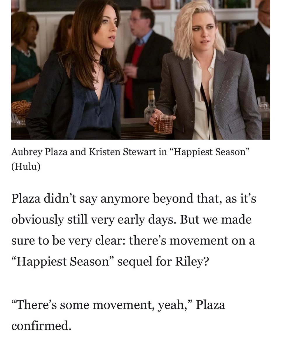 the happiest season part two might really happen, dear aubrey i love you forever