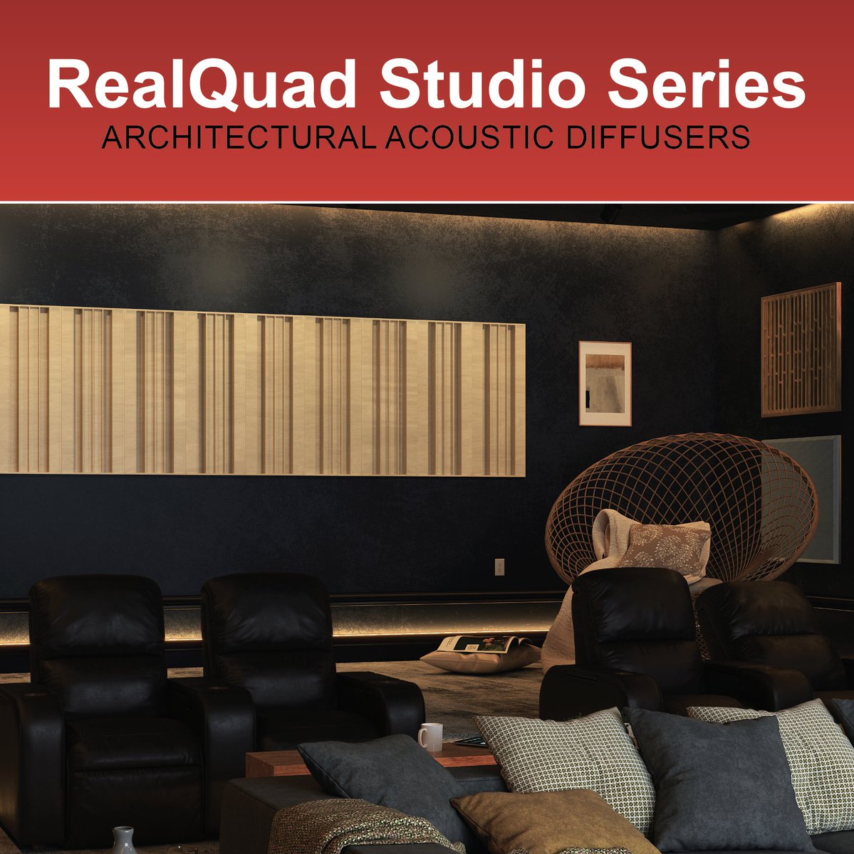 Manage sound diffusion across depths and frequencies with RealQuad™ Studio Series diffusers, delivering clarity and balanced sound performance in architectural spaces. 

Choose from 11 designs for your next project.  

👉hubs.ly/Q04bYFrJ0

#RealQuad #Acoustics #RAX