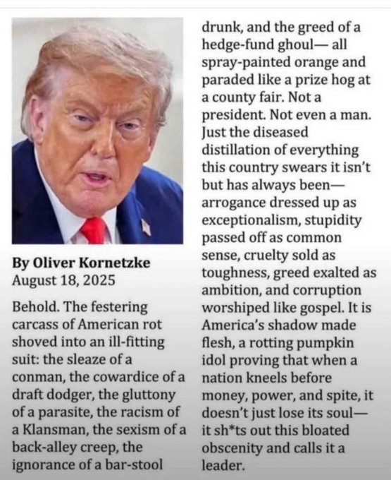 namwella1961's tweet image. It's easier for Trump to dismiss those of us who are disgusted by how awful he is, rather than make the effort to not be so awful.
#TrumpIsUnfitForOffice #TrumpisaNationalDisgrace #TrumpIsAWarCriminal #VoteOutRepublicans #ReleaseTheEpsteinFiles #TrumpEpsteinPedoCoverUp