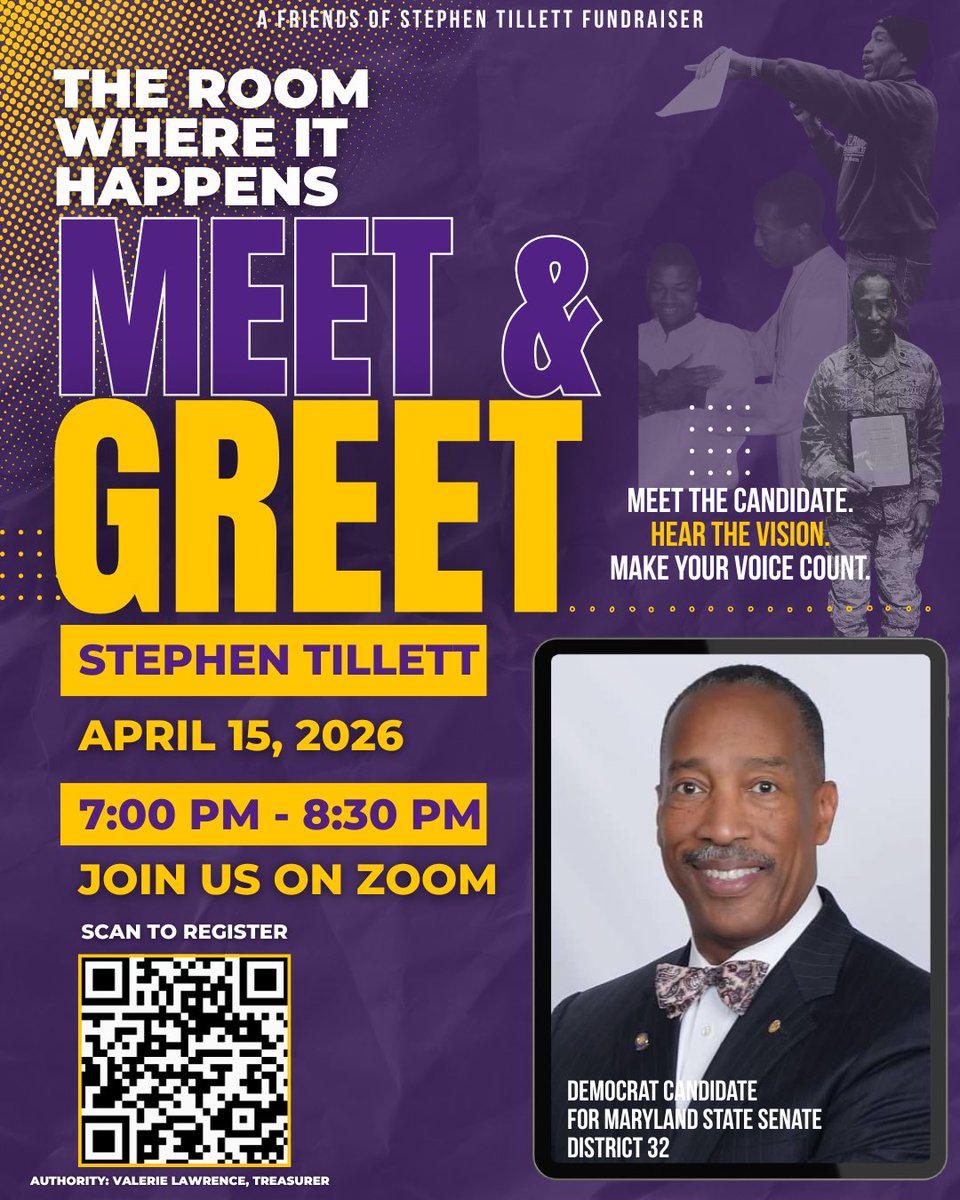 tillett4md32's tweet image. TONIGHT. 💜🔥 “The Room Where It Happens” — 7 PM, Zoom. Meet @Tillett4MD32. No script. No gatekeepers. Just a real conversation.

Register: givebutter.com/virtual-fundra… #Tillett4MD32 #TheRoomWhereItHappens #Tonight