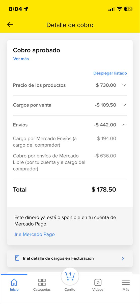 papalin19's tweet photo. De una venta de 5 productos usados en mercado libre se quedan con el 75% de la venta estos ratas @ML_Mexico https://t.co/3w72JIuGZf