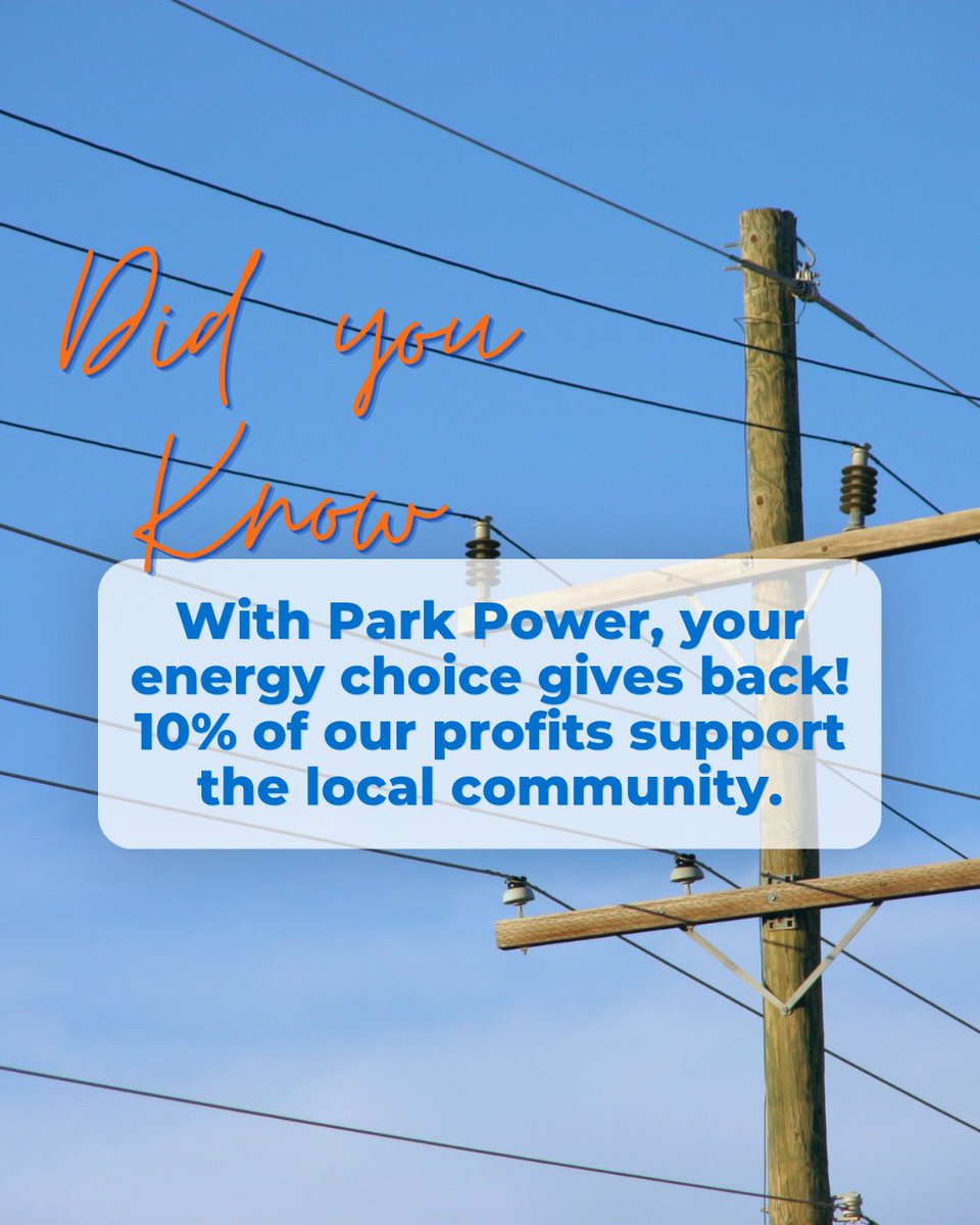 Community matters to us! That's why 10% of Park Power profits support the community, and you get to choose where it goes.