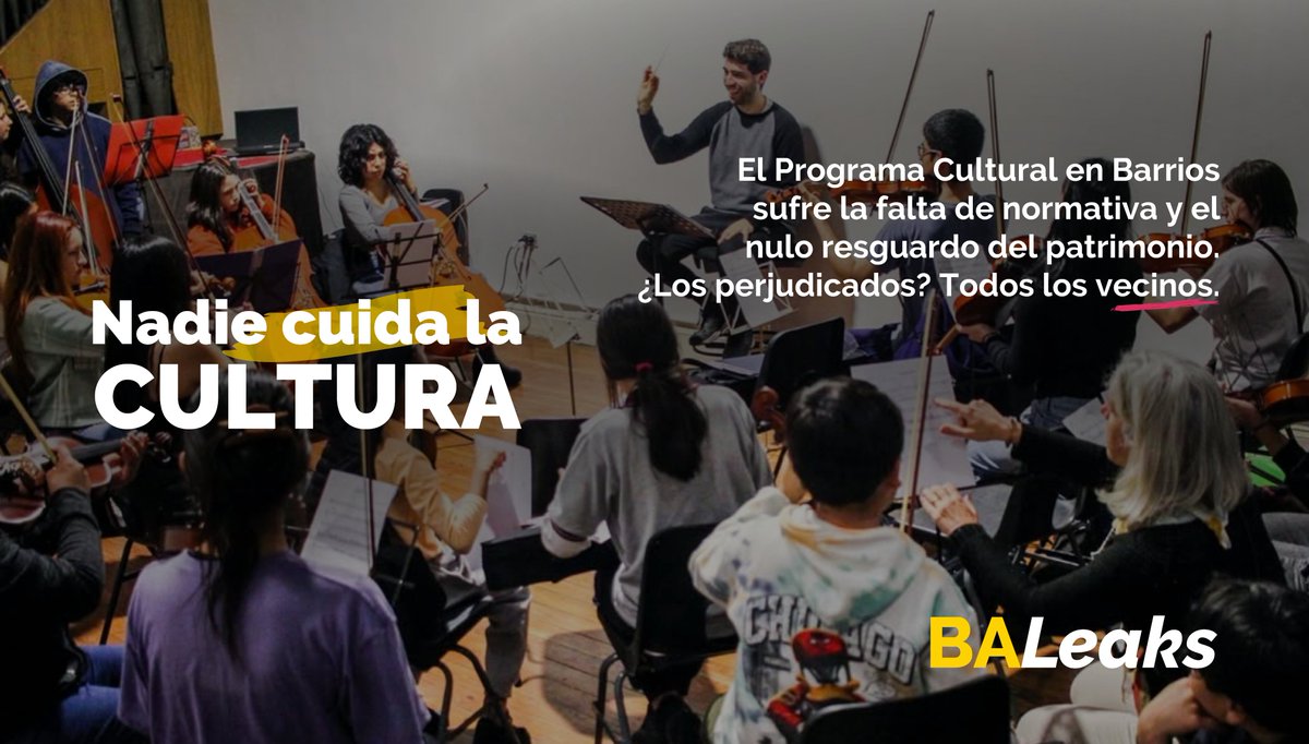 BALeaks's tweet photo. Un informe oficial advirtió graves falencias en el Programa Cultural en Barrios: normas de los años 80, falta de planificación, centros culturales deteriorados y controles débiles sobre recursos y patrimonio.

https://t.co/r7WlAvmJBs https://t.co/2D9DkfrtFN