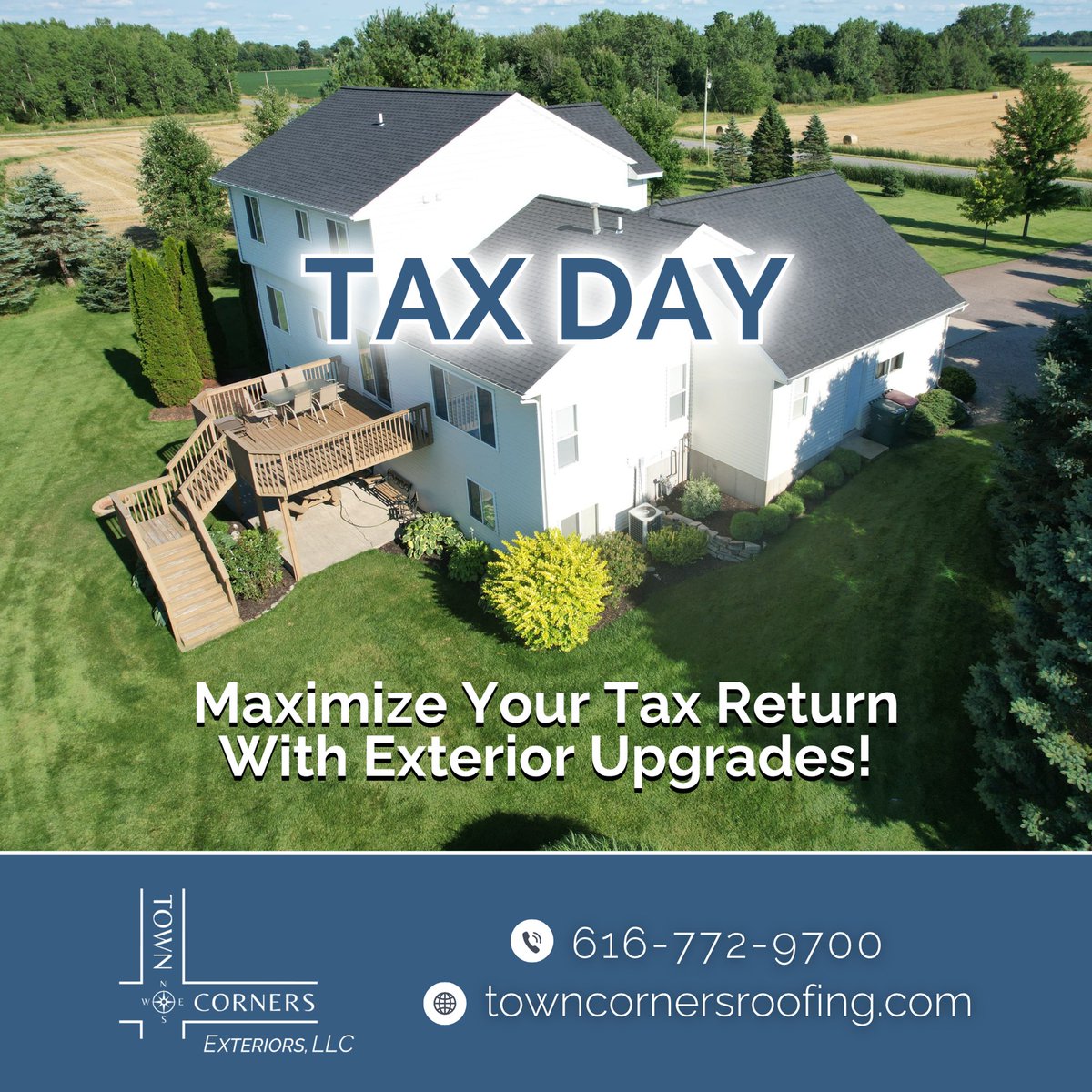 TC_Exteriors_MI's tweet image. Happy #TaxDay!
· Choose #energyefficient options for #windows and #siding and enjoy tax credits next year!
· A new #roof can qualify you for savings on home insurance!
· A new #deck or #patio will add value to your home!

bit.ly/3Nwhrd5

#grandrapidsmi #hollandmi