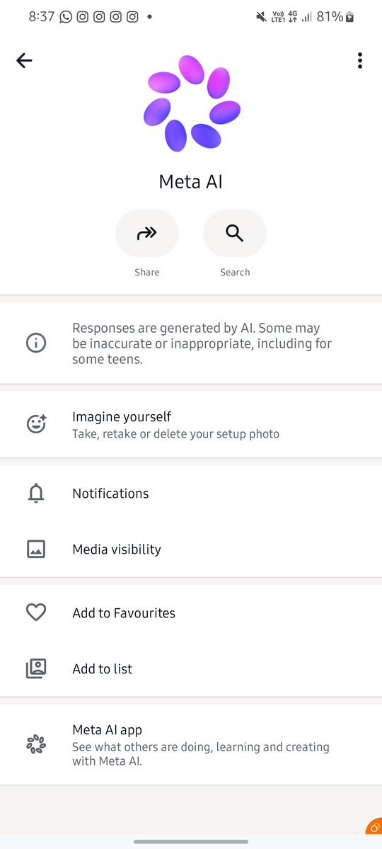 imustafasanaul's tweet image. WhatsApp rolling out a new Meta AI logo with Android floating button interface 👀

Here’s a clear look along with the ongoing Meta AI animation 🎥

Cleaner UI, smarter interaction ⚡

#WhatsApp #MetaAI #Android #TechUpdate
#MustafaSanaul 👨‍💻
