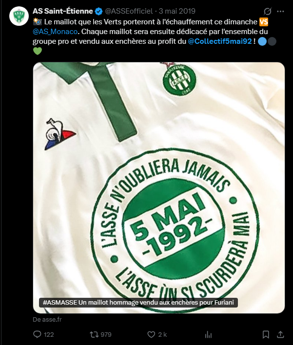LaMiseAuVert_'s tweet photo. 🙃 Quand on connait le passif des groupes d'ultras stéphanois et l'ASSE avec la date du 5 mai, la première phrase est RIDICULE.

Ça découle même d'une méconnaissance presque abjecte venant des élites qui dirigent le pays de la liberté et de la démocratie... https://t.co/GdJqb3i7ll