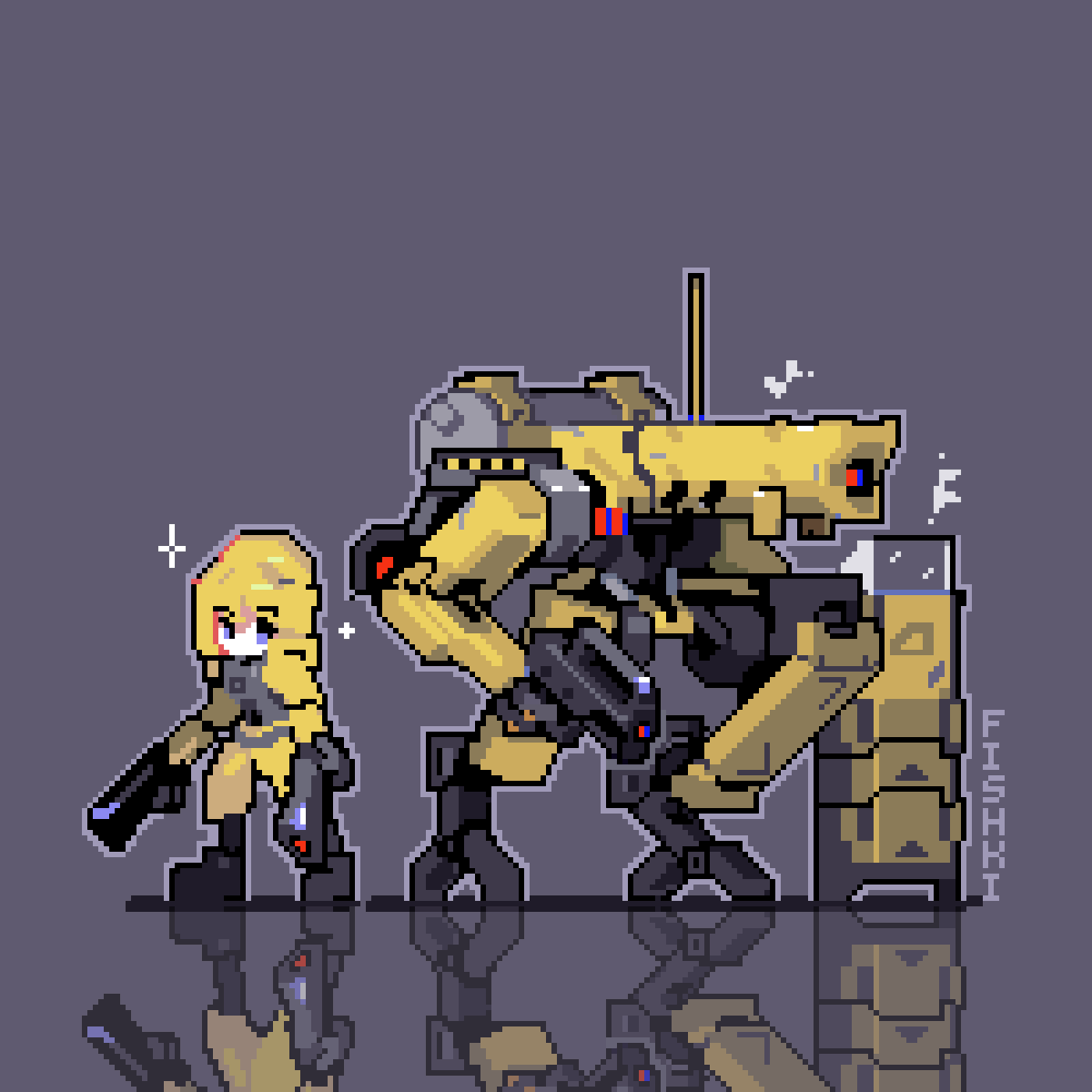 Hello #Portfolioday! I'm fishki and i love drawing with pixel