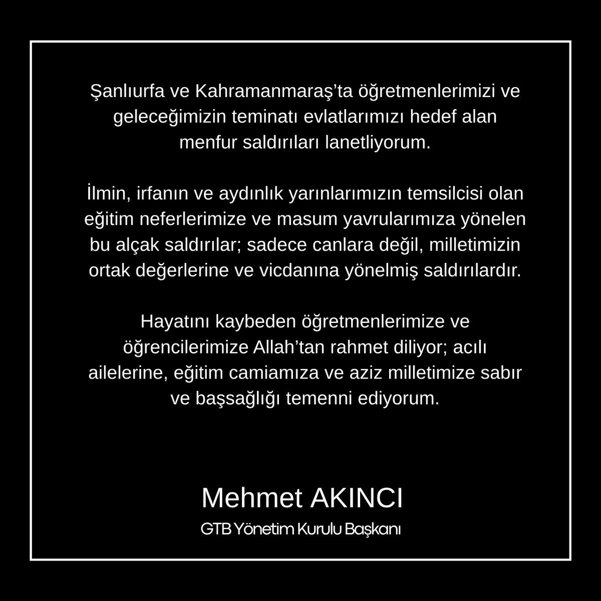 Mehmet AKINCI tweet media