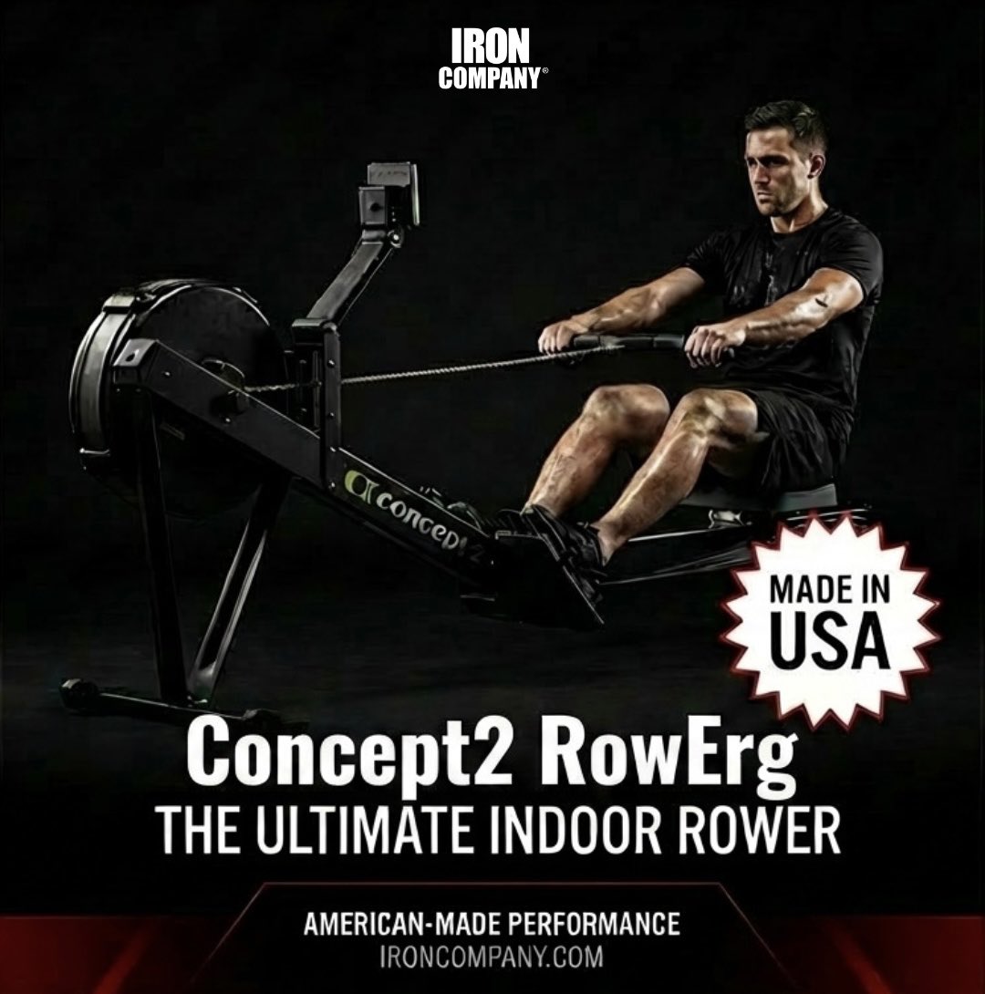 Ironcompany's tweet image. The Concept2 RowErg with PM5 Monitor delivers: 
Smooth flywheel resistance.
Accurate performance data.
Built to handle serious volume.
Power. Endurance. Efficiency.
All in one machine.💪🏼

ironcompany.com/concept2-rower…

#ironcompany #concept2 #conditioningtraining #cardioworkout