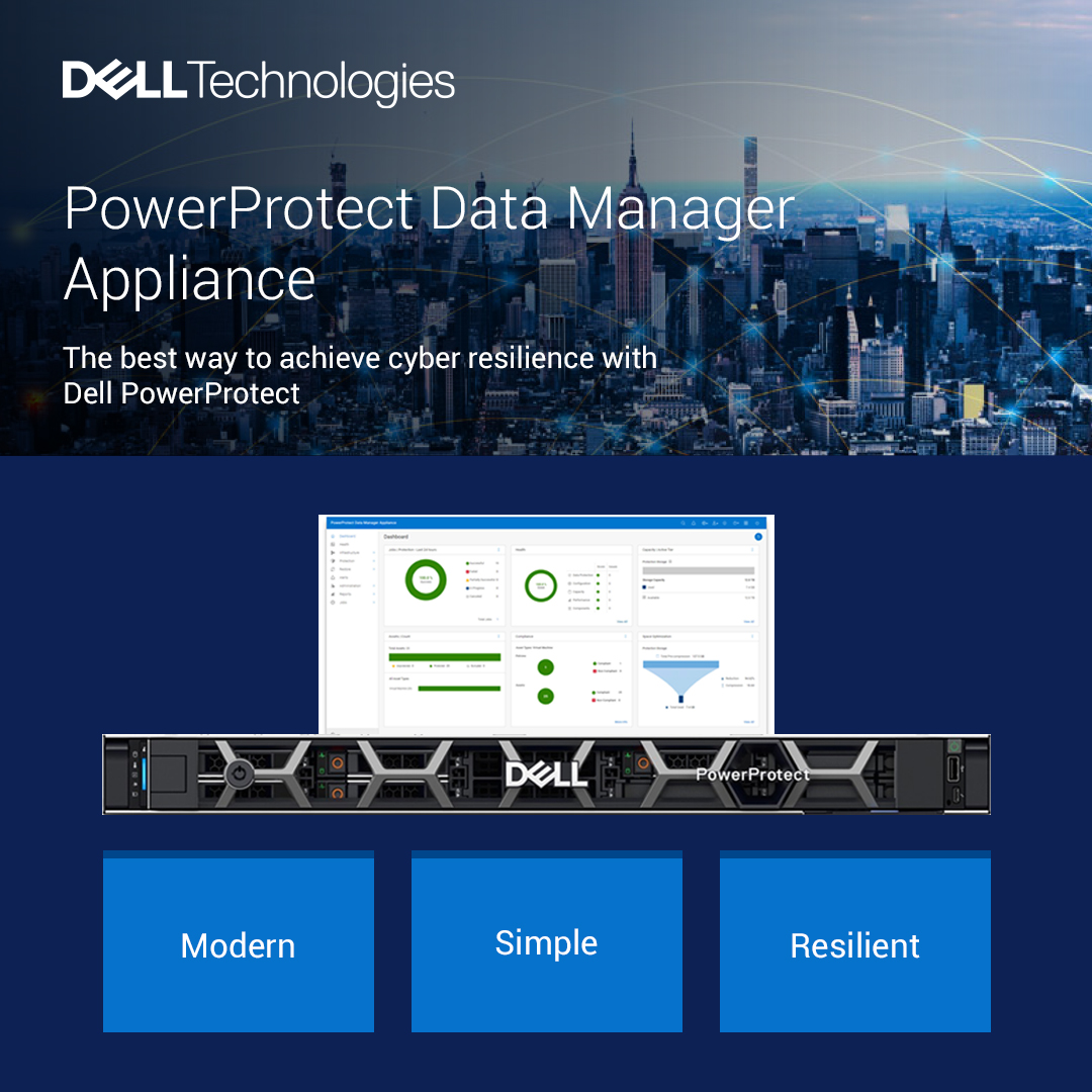 schlahsa's tweet image. Ready to streamline your cyber resilience strategy? The Dell PowerProtect Data Manager Appliance delivers innovation within a single console for centralized management of both backup software and storage infrastructure. Learn more: del.ly/6012B64JvM #iwork4dell