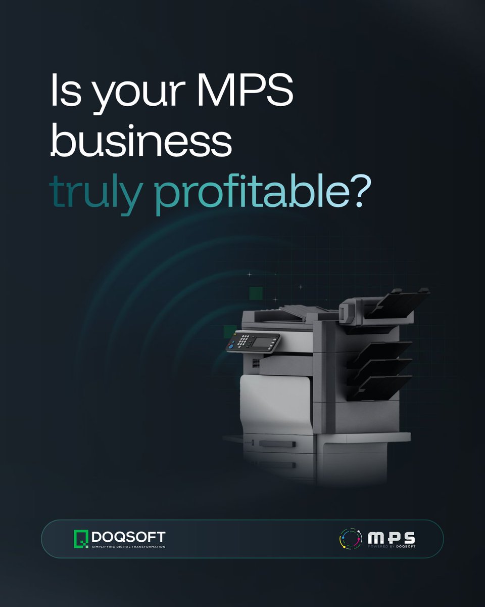 doqsoft's tweet photo. Selling more doesn’t always mean earning more. 😱
With DOQSOFT MPS and Gespage, gain visibility, control operations, and turn growth into real profitability. 😉🖨️
https://t.co/qlwNMfJ0gW
 
#MPS #ManagedPrint #DOQSOFT https://t.co/VAVVnZwAqo