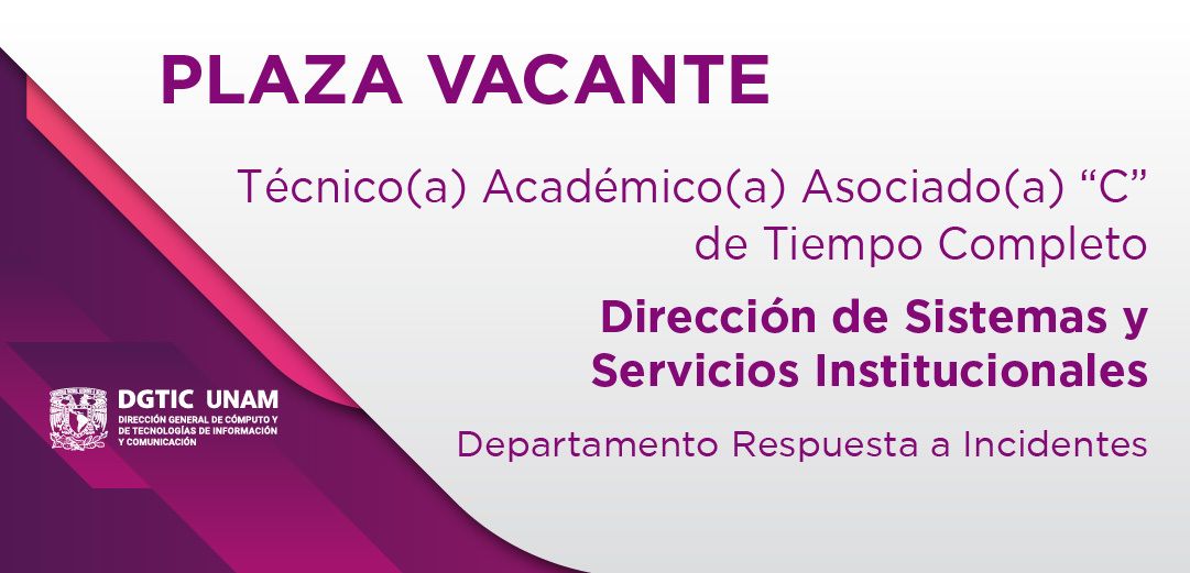 UNAMdigital's tweet photo. Si tu perfil está vinculado con la ciberseguridad, la identificación de amenazas y la atención de incidentes, esta oportunidad laboral puede interesarte 👀 

📅 La recepción de documentación estará abierta hasta el 30 de abril.

Requisitos 👉 https://t.co/Z4cinvslaq

#DGTIC #UNAM https://t.co/xmP7MChUKr