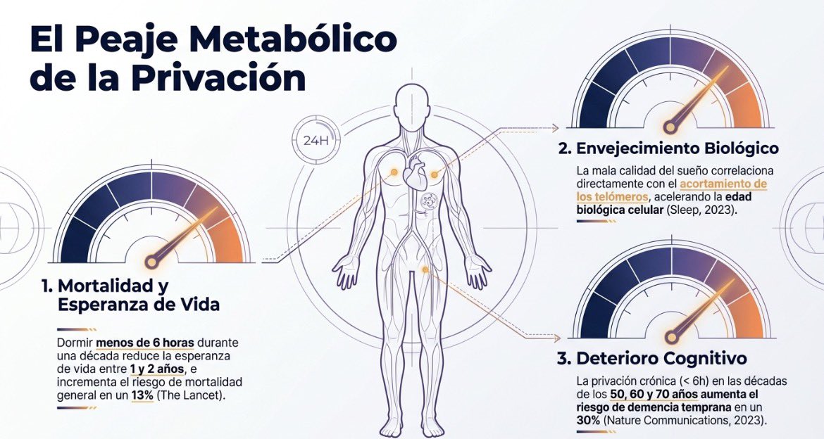 mayogastro's tweet image. La privación del sueño (&amp;lt;6h/día) se relaciona con la con #envejecimiento temprano, con mayor riesgo de #diabetes y trastornos de #ansiedad y #depresion entre otros. @rompaelsilencio