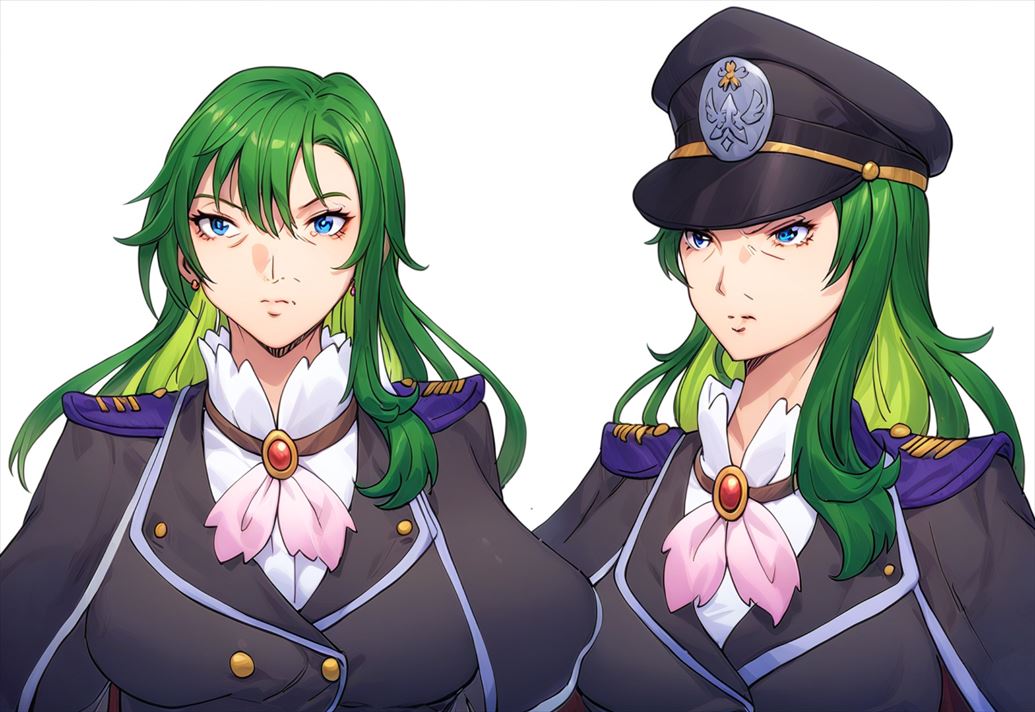 shinonomebreak's tweet image. #AIart #Grok3 

AIには45歳の女性艦長は描けないのか？
テレサやユリカよりは歳上に見えるが、マリューさんより上に見えない…

１枚目は手描き、２枚目はコペインターの塗り
3,4枚目はグロックの編集