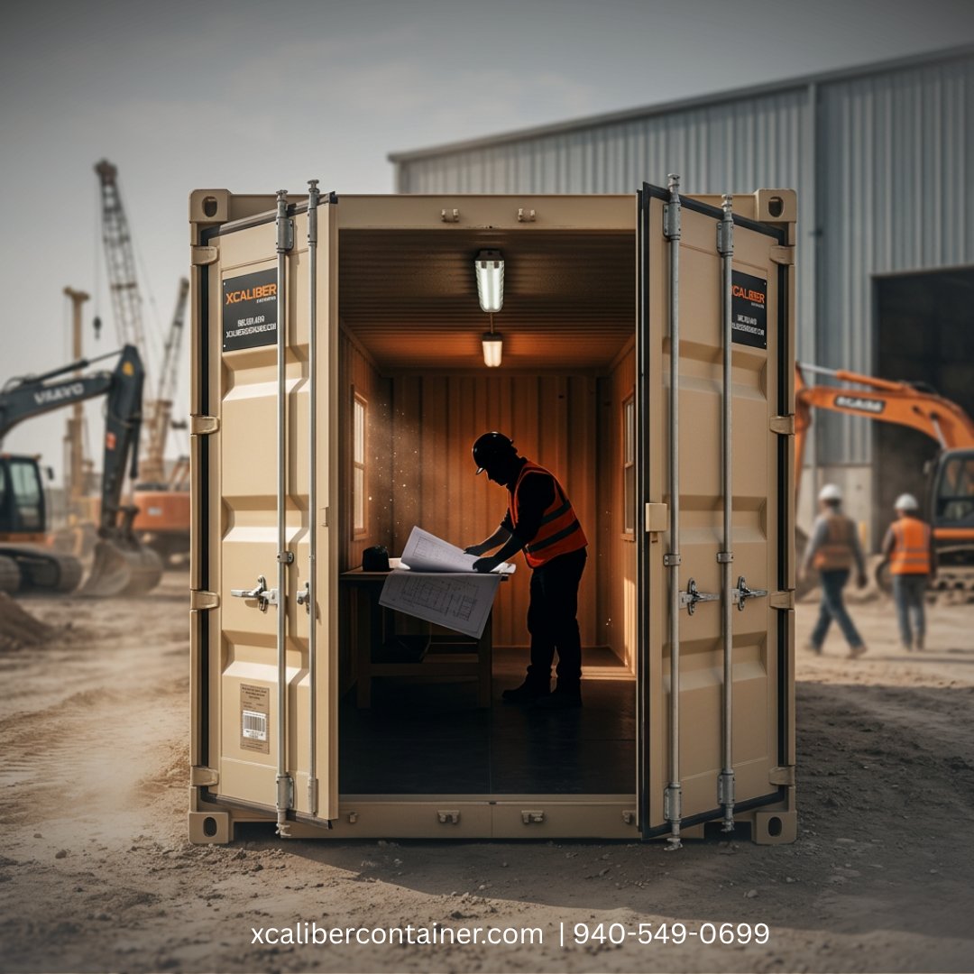 XcaliberSales's tweet image. Your workspace matters from day one to final walkthrough! 🚧 XCaliber Container mobile office containers are secure, portable, and ready to work—no setup headaches. Get yours today! #XCaliberContainer #ShippingContainers #MobileOffice #WorksiteReady #PortableOffice