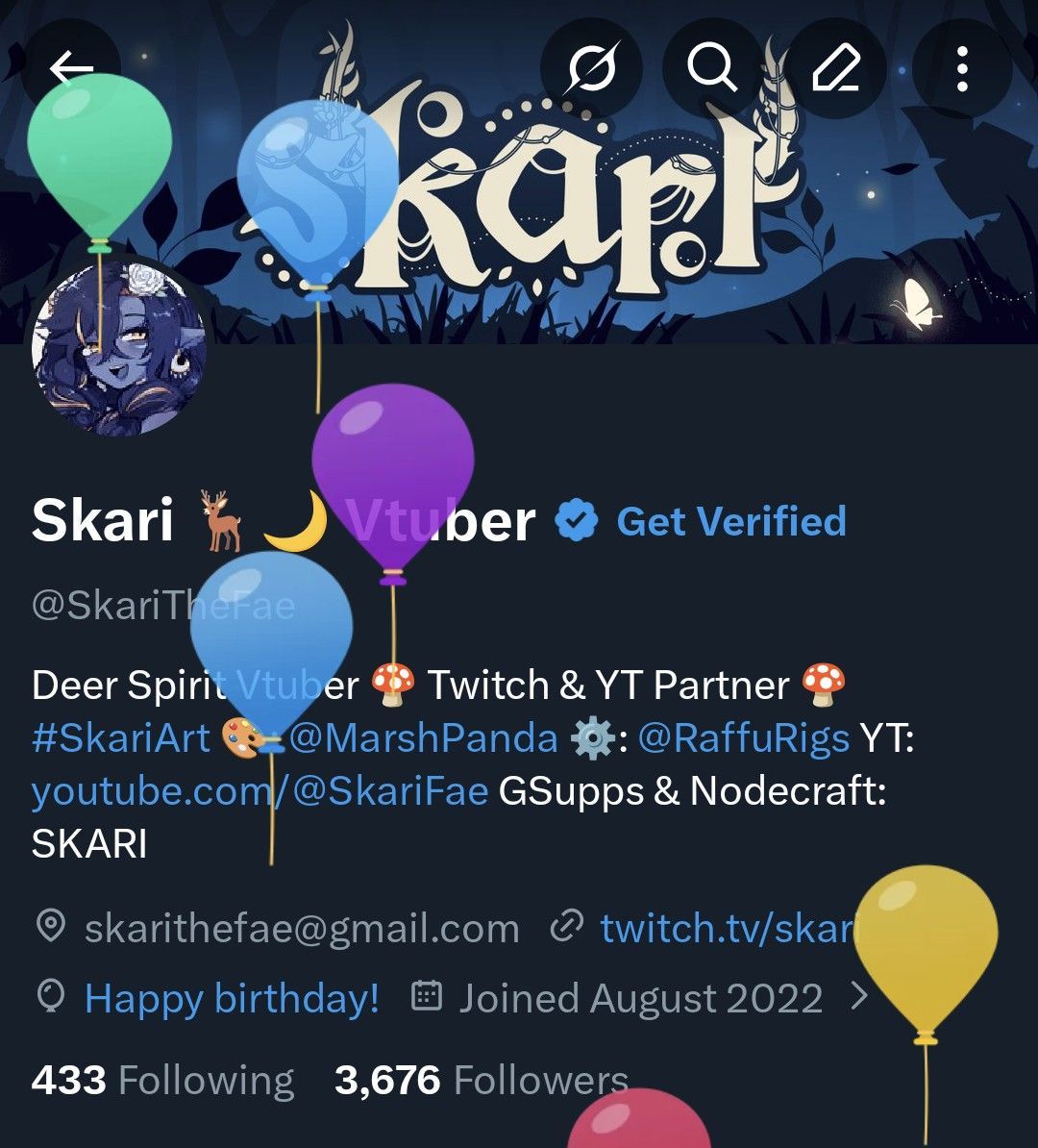 Skari 🦌🌙 Vtuber tweet media