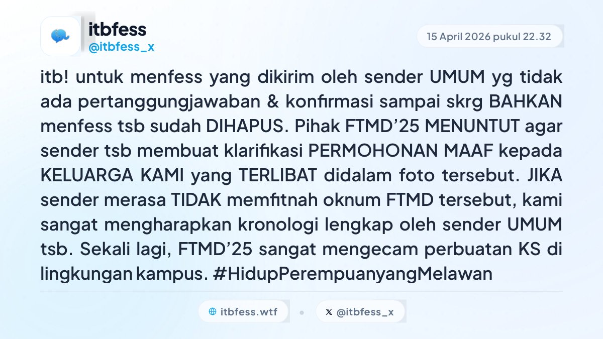 ITBFess - kirim menfess di itbfess.wtf tweet media