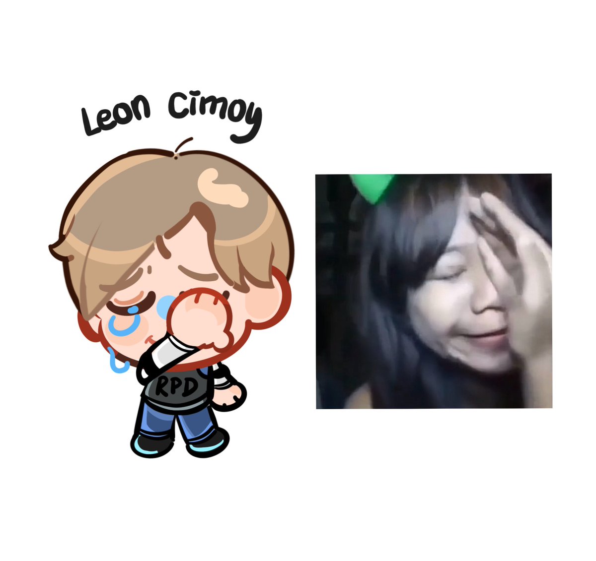 Castordei48's tweet image. LEON S(imoy) KENNEDY #re2r #cf22 art trade😭😭😭