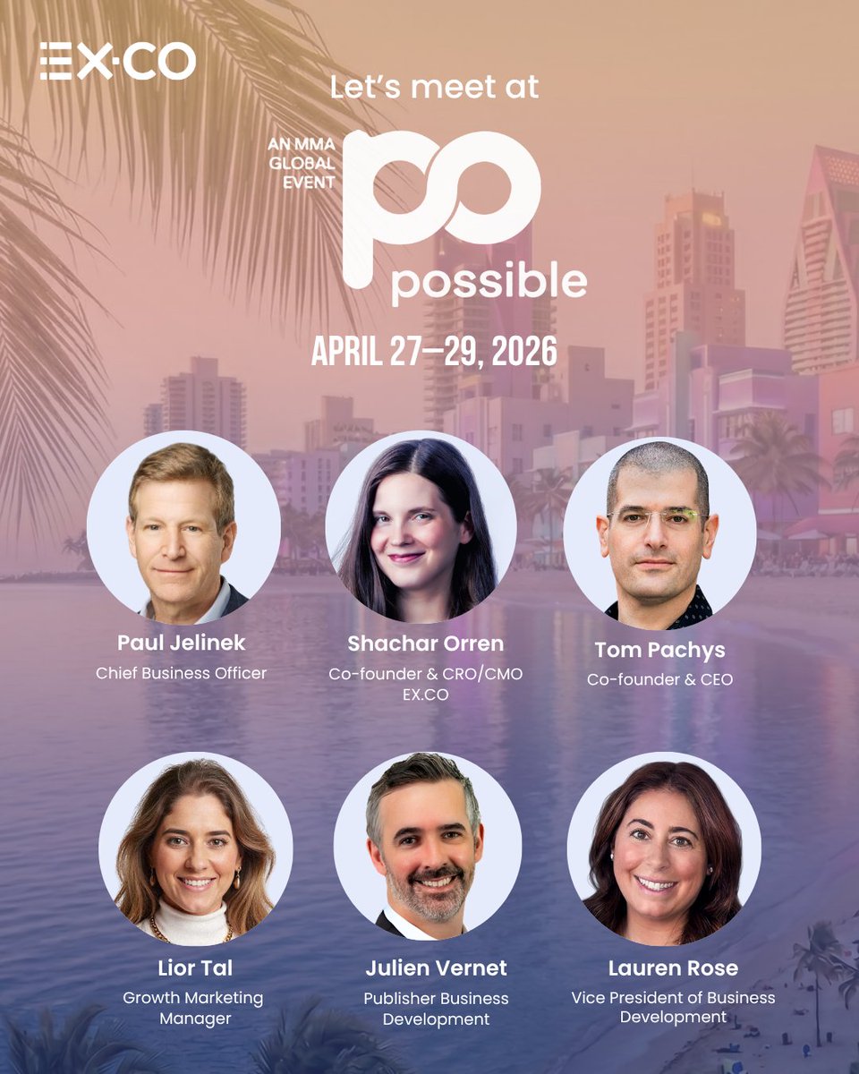 EXCOPlatform's tweet image. POSSIBLE is just around the corner, and we’re getting ready to meet with leaders across digital media, marketing, and ad tech in Miami.

If you’ll be there, let’s find time to connect 👉 hubs.li/Q04c8D7r0 

#POSSIBLE2026 #digitalpublishing #videomonetization #adtech