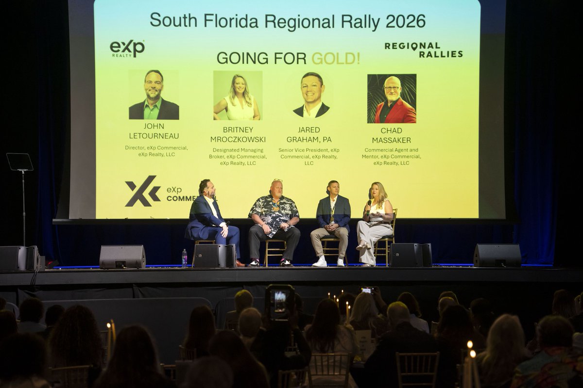 chadmassaker's tweet image. I got to speak at the EXP regional rally Two weeks ago. The theme was going for gold so you know I had to bring my BJJ gold medals. Kind of hard to see from here but they are on my neck. @eXpCommercial @eXpRealty @jeradgcre @builditbrit #commercialrealestate #southflorida