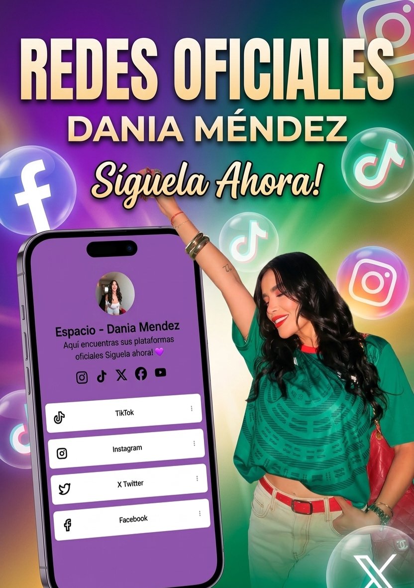Por aquí les dejo el link que los lleva directo a todas las Redes Oficiales de Dania para que vayan y la sigan. 💜💣
📱linktr.ee/Supportdania