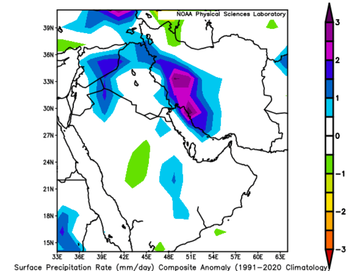 Statisticizer's tweet photo. 🌍 توقعات الأمطار في الشرق الأوسط | من أواخر أبريل إلى منتصف مايو.
هناك فرصة لمرحلة نشطة و خصبة من الأمطار في عدة مناطق من الشرق الأوسط، وذلك بناءً على تحليل إحصائي باستخدام سنوات مشابهة سابقة (32 موسم) ونماذج تعتمد على الذكاء الاصطناعي. هذه التوقعات احتمالية ليست حتمية، لكنها تعطي فكرة قوية عن الفترة التي قد تشهد نشاطًا مطريًا أعلى من المعتاد .

📅 متى تبدأ ومتى تبلغ الذروة؟

تبدأ الإشارات من أواخر شهر أبريل بشكل خفيف ومتفرق

تزداد تدريجيًا مع بداية شهر مايو
الذروة المتوقعة: من 7 إلى 14 مايو
بعد ذلك تبدأ الحالة بالضعف والتراجع
🌧️ كيف سيكون شكل الأمطار؟

الأمطار ستأخذ شكل حزام ممتد (من الجنوب الغربي إلى الشمال الشرقي)، يبدأ من:
جنوب البحر الأحمر واليمن ⬅️ غرب ووسط السعودية ⬅️ شرق السعودية ⬅️ العراق ⬅️ غرب إيران

هذا يعني أن الرطوبة تتحرك للداخل وتسبب حالات عدم استقرار متكررة.
🎨 كيف تقرأ الألوان في الخرائط؟ (مهم جدًا)
🔵 أزرق فاتح: أمطار أعلى من المعدل (حالة جيدة)

🔷 أزرق غامق: أمطار قوية

🟣 بنفسجي / عنابي (غامق جدًا): أمطار غزيرة جدًا وخطر سيول ⚠️

🟢 أخضر: أقل من المعدل (جفاف نسبي)
⚪ أبيض: قريب من الطبيعي
🚨 أكثر المناطق عرضة لخطر السيول (انتبه جيدًا)
شرق ووسط السعودية
الكويت

جنوب ووسط العراق

غرب إيران
شمال سوريا و مناطق بادية بلاد الشام . 
هذه المناطق تظهر فيها ألوان أزرق غامق إلى بنفسجي بشكل متكرر، وهذا يدل على احتمال أمطار غزيرة خلال فترات قصيرة (سيول مفاجئة).
🌦️ مناطق أخرى قد تشهد أمطار متقطعة
شمال السعودية

الأردن

غرب العراق

هنا الأمطار ليست مستمرة، لكنها تأتي على شكل موجات أو زخات قوية أحيانًا.

⛰️ جنوب الجزيرة العربية (اليمن وجنوب غرب السعودية)
قد تشهد أمطار قوية محليًا بسبب تأثير التضاريس (الجبال) وزيادة الرطوبة.

📊 معلومة مهمة
هذه التوقعات تعتمد على تشابه أنماط الطقس مع سنوات سابقة، لذلك هي احتمالية وليست مؤكدة 100%، لكنها تعطي إشارة قوية على وجود فترة نشطة.

🔎 الخلاصة
من المتوقع وجود فترة خصبة وممطرة من أواخر أبريل حتى منتصف مايو على مناطق واسعة من الشرق الاوسط، مع خطر سيول في بعض المناطق خاصة شرق الجزيرة العربية والعراق.

تابع التحديثات مع اقتراب الفترة لأن التفاصيل ستصبح أوضح.
#الطقس #أمطار #سيول #الشرق_الأوسط #السعودية #العراق #الأردن . 
📊 النتيجة:
الإشارة ظهرت بوضوح ومتكررة عبر عدة نوافذ زمنية و من عدة قواعد بيانات و طرق تحليلية مختلفة، وهذا يعطيها وزن وثقة أعلى من مجرد إشارة عابرة.
فضلا نشر التوقعات . مزيد من الصور في التعليقات و تغطي مطلع شهر مايو -ايار . 
__________________
تم إجراء هذا التحليل مسبقًا من قبل @Statisticizer، كبير علماء البيانات في موقع الهدهد للخدمات الاحصائية و البحثية Alhodhod Data Analysis (https://t.co/4PftHqD0mL)، وذلك ضمن أعمال البحث والتحليل الإحصائي والاستشارات، من إربد – الأردن.