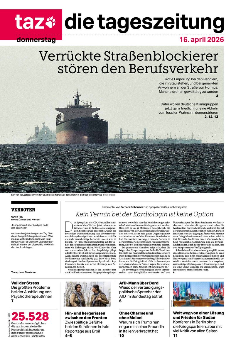 lukaswallraff's tweet photo. #tazeins zur aktuellen Verkehrslage @tazgezwitscher https://t.co/e1R5e7RcHd