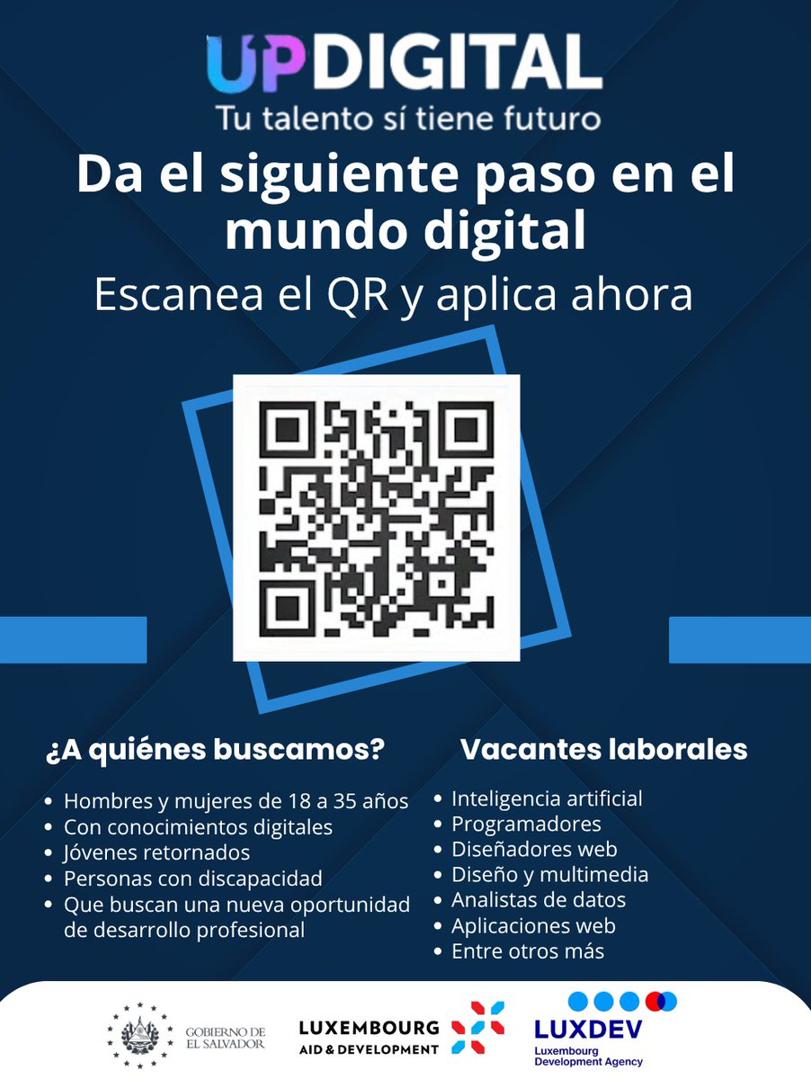PrensaMiTrabajo's tweet photo. Con #UpDigital, el Ministro @RolandoCastroSv promueve oportunidades en sectores innovadores para quienes más lo necesitan. https://t.co/6HbjdtOXLG