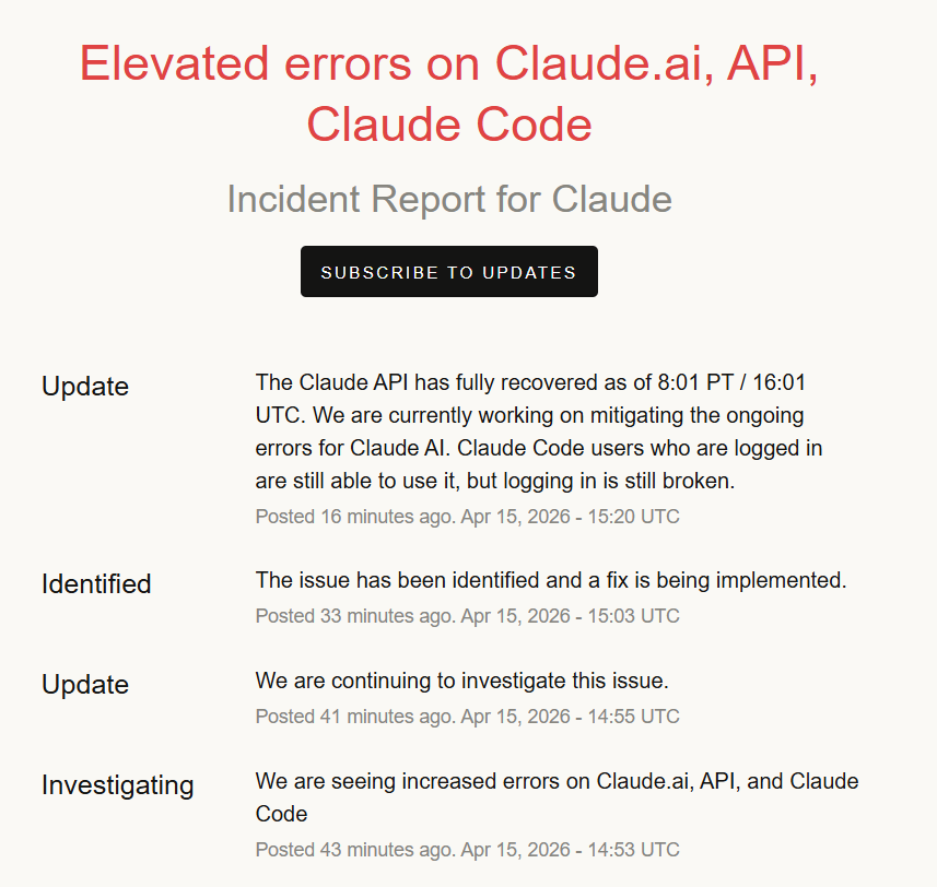 PaoloMiscia's tweet image. Las grandes empresas se harán su propio data center y sus modelos...

 Pero... ¿qué hace uno? 
Claude lleva 43 minutos caído :-)

#ClaudeDown
#InfraestructuraTecnológica