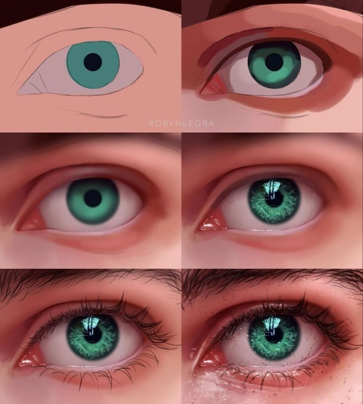 Step-by-step eye painting guide. (Robynleora)
