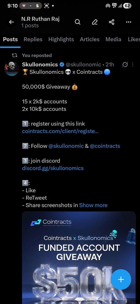 _rutzz_007's tweet photo. @skullonomic @cointracts All steps Done ✔️. Looking forward for Account. https://t.co/QkRUx6bkfd
