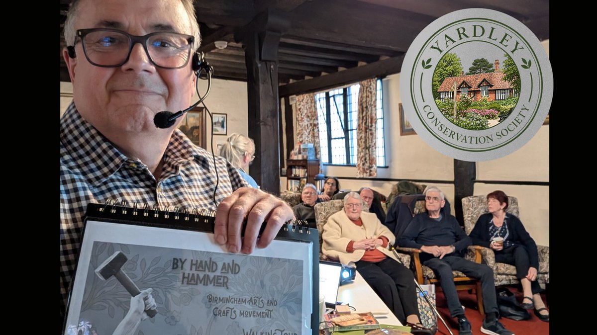 Ktphotouk's tweet image. A brilliant Birmingham-filled evening with the Yardley Conservation Society ✨
Talking Arts &amp;amp; Crafts buildings and bold, brilliant artists, what a curious, cracking crowd.
So many fascinating questions to finish. Loved it.
#Birmingham #Artsandcrafts #Walkingtour #Talk