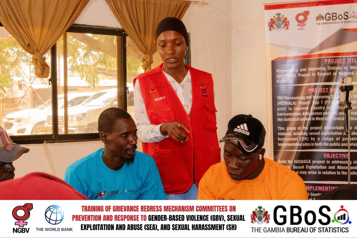 NgbvGambia's tweet image. Day Two of the Grievance Redress Mechanism Committees 

The session in Janjanbureh, CRR South, began with participants working in groups to design GBV, SEA, and SH response activity plans for school outreach, community sensitization, and stakeholder engagement
#GBVPrevention #SEA