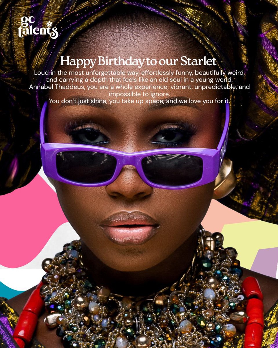 GelaxChatroom's tweet photo. Happy Birthday, Annabel Thaddeus🌟
You’re a rare blend of grace, talent, &amp; quiet fire😍
The world is only just getting started with you. Keep shining. We’re rooting for you, always. 🎂🌟

#AnnabelThaddeus #BirthdayGirl #YoungActor
#GCTalent #Star https://t.co/PJGKAR1Rjv
