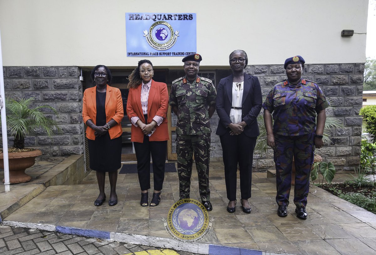 IPSTCKenya's tweet photo. On 14 April 2026, @unwomenkenya Country Representative - Kenya, Antonia N’Gabala - Sodonon, paid a courtesy call to our Director, Maj Gen C L Mwazighe. The meeting underscored a shared commitment to elevate visibility and strengthen strategic partnerships.
#WPSAgenda https://t.co/F70MrPLX1o
