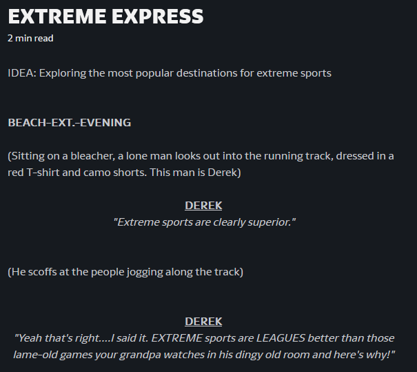 VazquezOwe74576's tweet image. All aboard ladies and gents! Grab your tickets and take a seat, for a script for the "EXTREME EXPRESS" has been completed!
#VideoProduction #videoeditor #owenvazquezvideoeditor