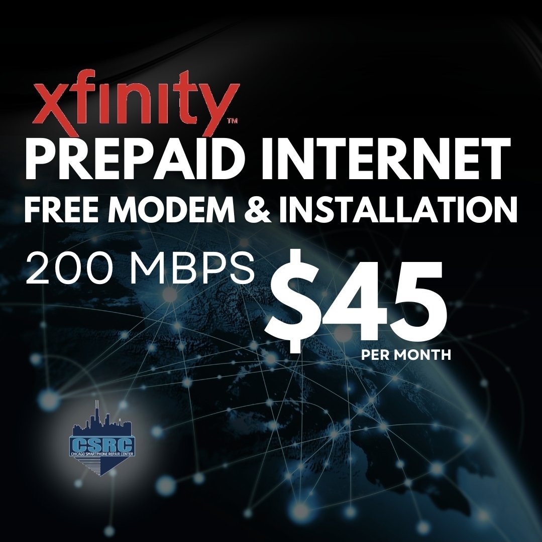 CSRCRepair1's tweet photo. Introducing Xfinity Prepaid Internet, the hassle-free, budget-friendly solution for all your online needs! Sign up today and enjoy:

- Free Modem &amp; Installation: Get started with zero upfront costs.
- Blazing Fast 200 Mbps: Perfect for streaming, gaming, and working from home. https://t.co/MCILLHRGWA