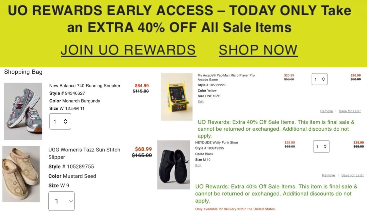 glitchaddicts's tweet image. UP TO 70% OFF URBAN OUTFITTERS 

Must sign in to get extra 40% off discount 

Clothes, shoes, furniture and games are all on sale, check out website below 

mavely.app.link/HtU2TBVsm2b #ad