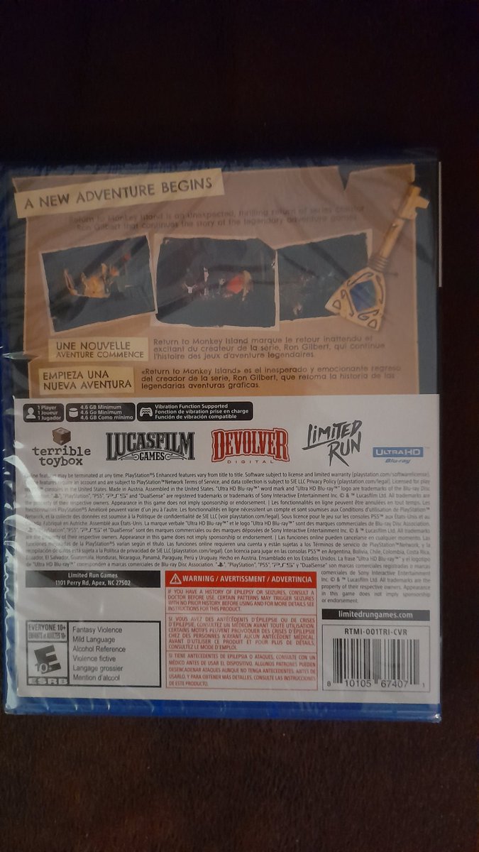 SwedishGamester's tweet image. Picked up a neat little #package on my way #home from work! So now I have #ReturnToMonkeyIsland on #PlayStation5 as well! 🐵